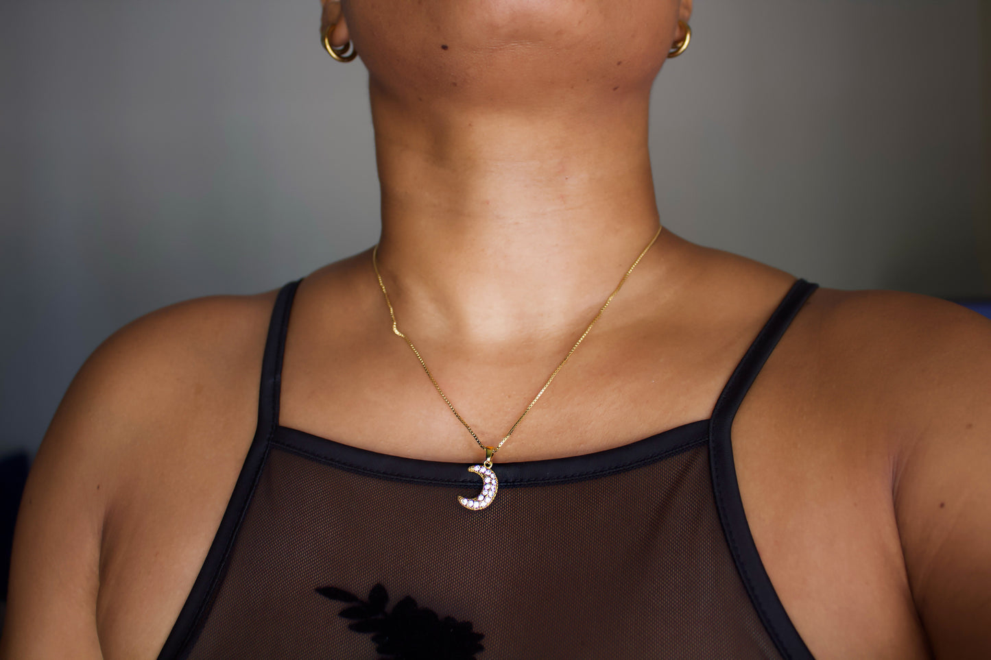 Crescent Pendant Necklace